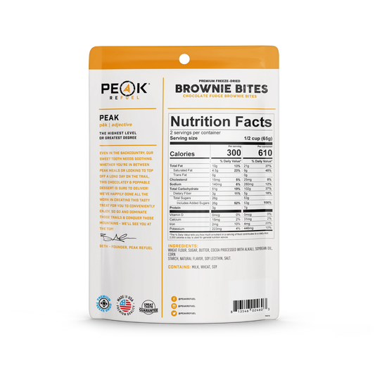 Freeze Dried Brownie Bites 4.58 oz Pouch - BeReadyFoods.com