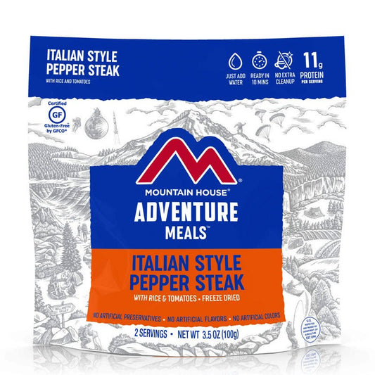 Freeze Dried Italaian Pepper Steak 3.5 oz Pouch - BeReadyFoods.com
