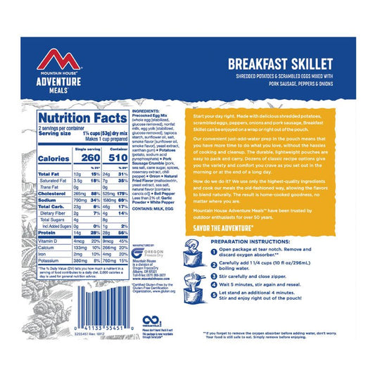 Mountain House Breakfast Skillet 3.7 oz Pouch - BeReadyFoods.com