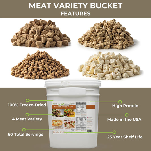 NutriStore Freeze Dried Meat Variety Bucket - BeReadyFoods.com