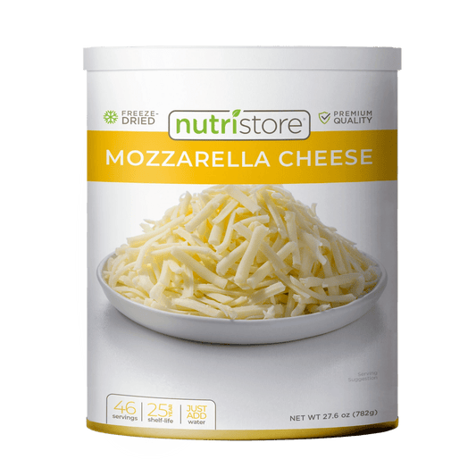 NutriStore Freeze Dried Mozzarella Cheese 27.5 oz #10 - BeReadyFoods.com