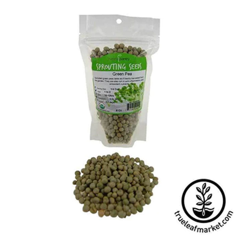 Sprouting Seeds Non-GMO Organic Green Pea 8 oz BeReadyFoods.com