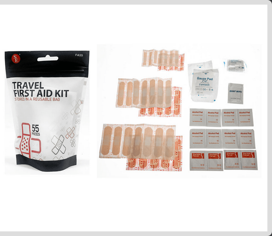 55 pc Travel 1st Aid Kit - BeReadyFoods.com