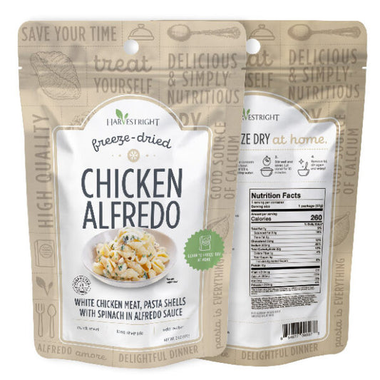 Harvest Right Freeze Dried Chicken Alfredo Single Serving 2oz.