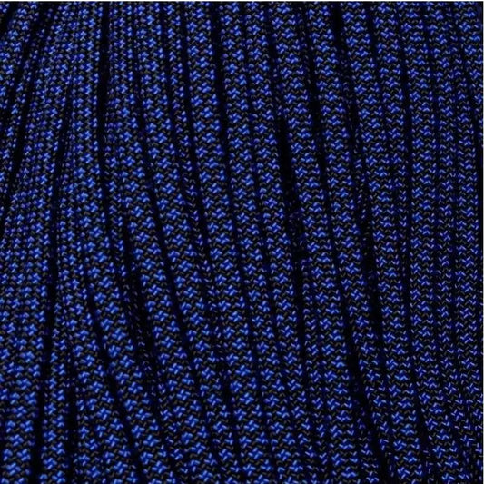 Black with Electric Blue Diamonds 550 Paracord 100 feet Made in USA - BeReadyFoods.com