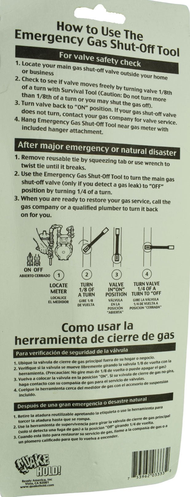 Earthquake Gas Shut Off Tool - BeReadyFoods.com