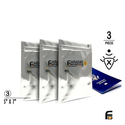 Faraday 3 pack 5x7 EMP bags - BeReadyFoods.com