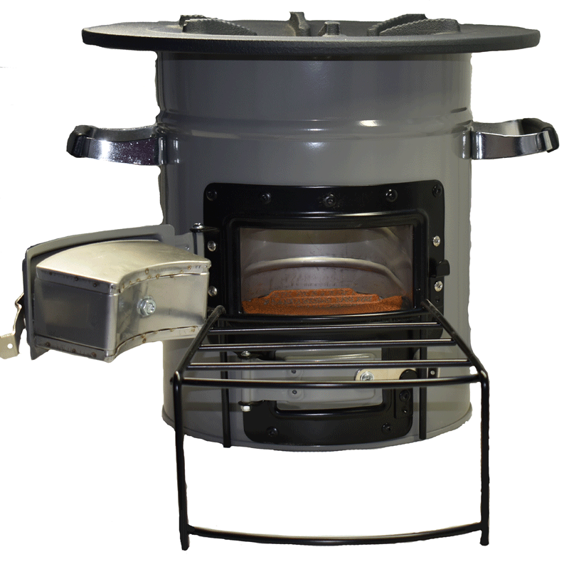 Flex Fuel Stove 2 Door for Wood Charcoal Briquettes or Biomass - BeReadyFoods.com