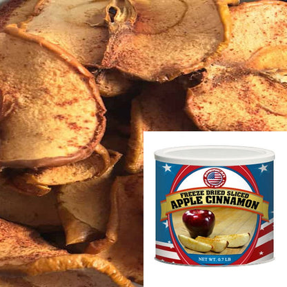 Freeze Dried Apple Cinnamon Slices 11 oz #10 - BeReadyFoods.com