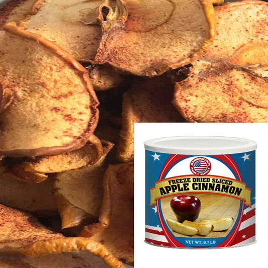 Freeze Dried Apple Cinnamon Slices 11 oz #10 - BeReadyFoods.com