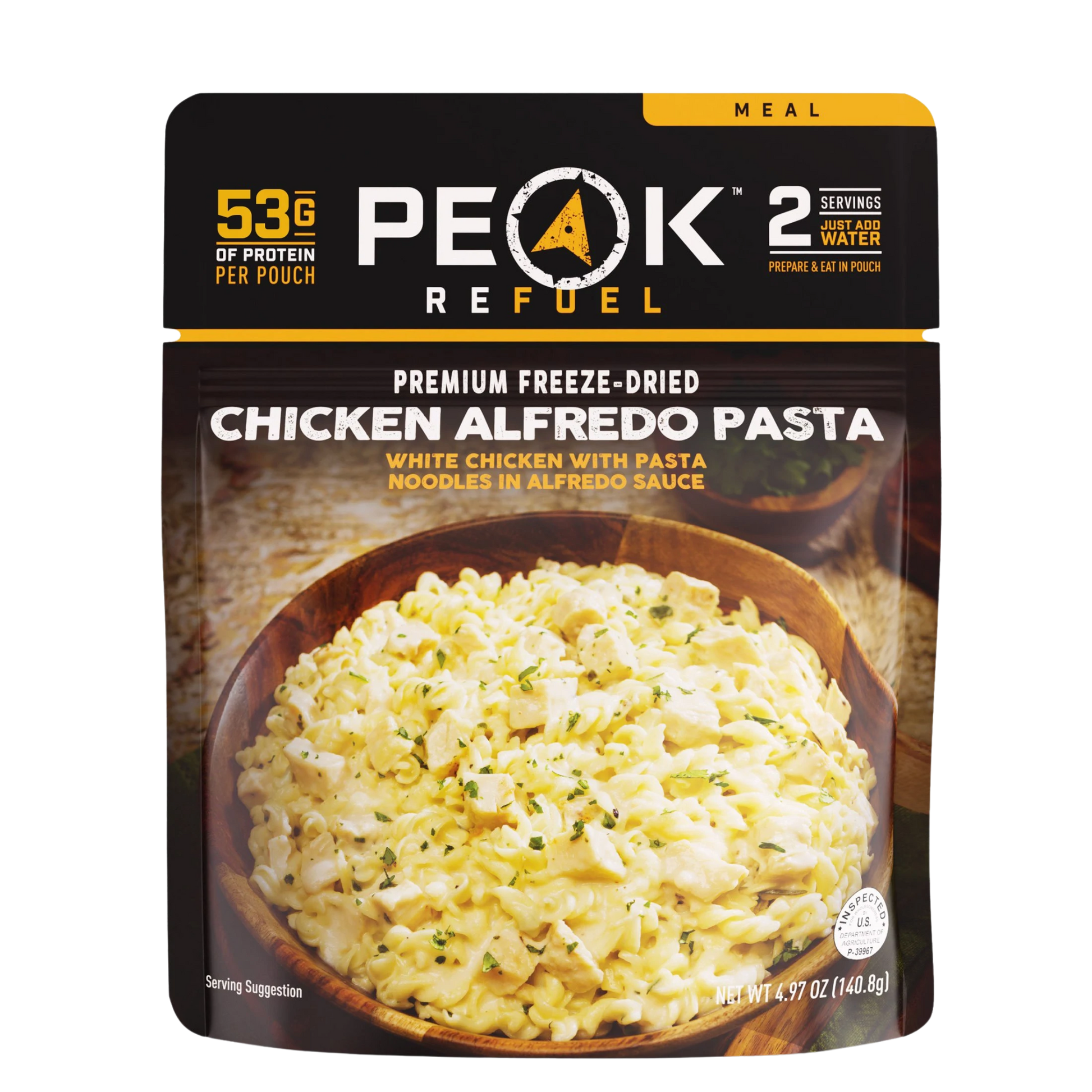 Freeze Dried Chicken Alfredo Pasta 4.97 oz Pouch - BeReadyFoods.com