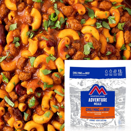 Freeze Dried Chili Mac with Beef 3.8 oz Pouch - BeReadyFoods.com
