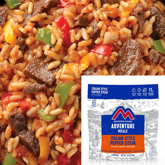 Freeze Dried Italaian Pepper Steak 3.5 oz Pouch - BeReadyFoods.com