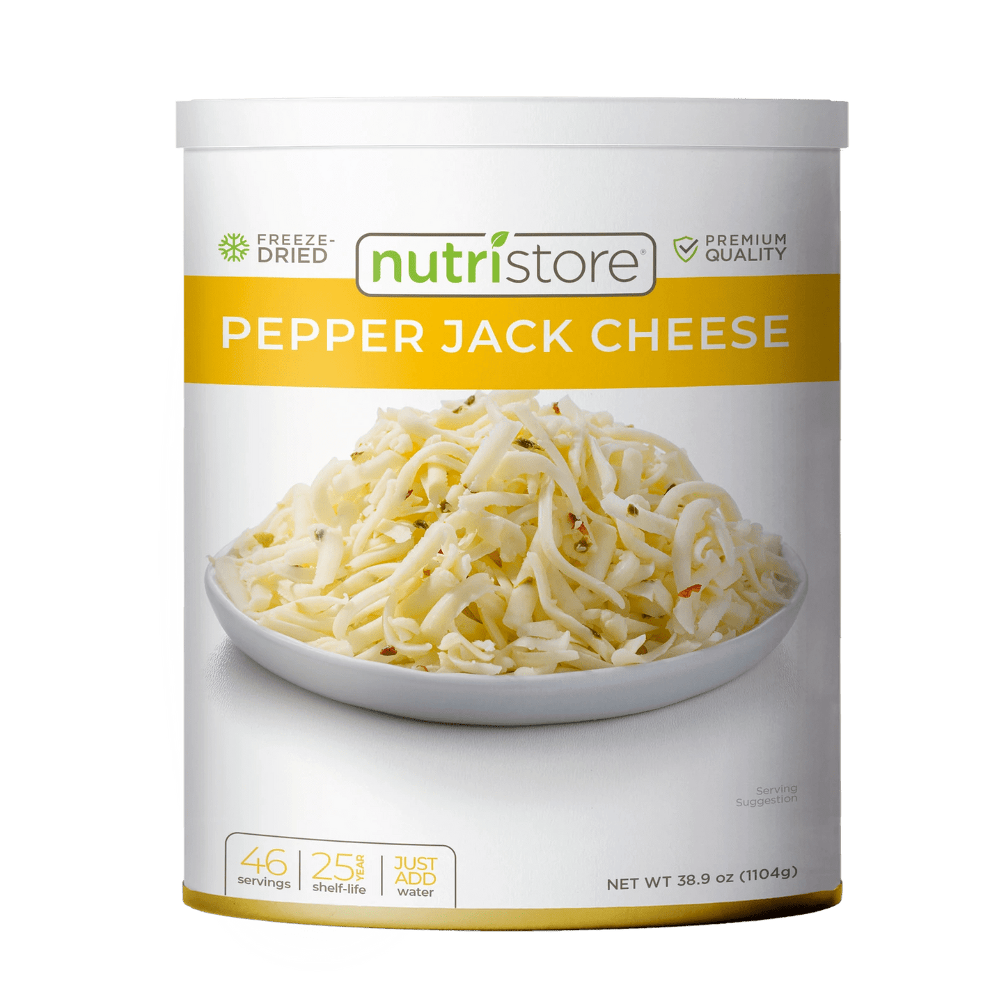 Freeze Dried Shredded Pepper Jack Cheese 38.9 oz #10 - BeReadyFoods.com