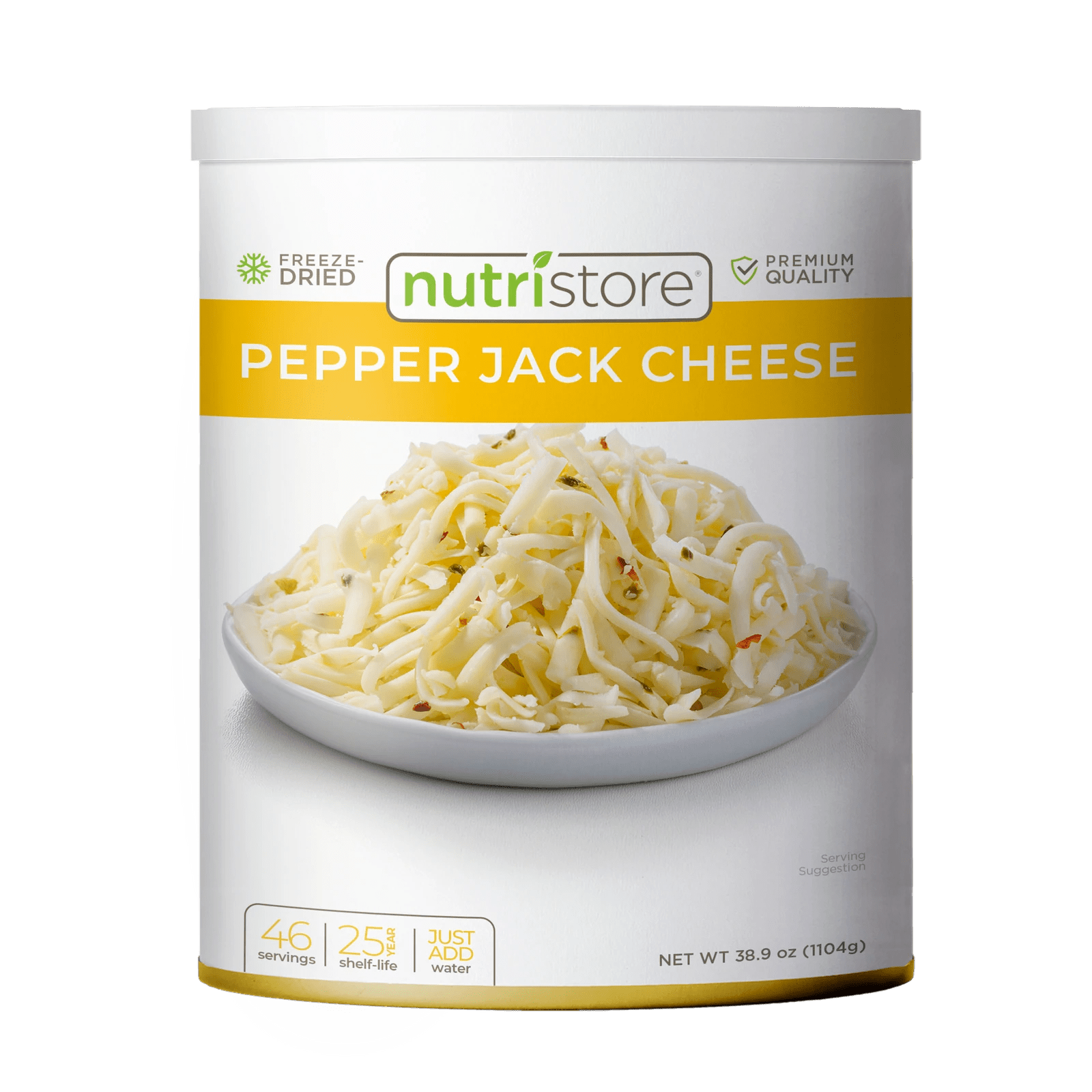 Freeze Dried Shredded Pepper Jack Cheese 38.9 oz #10 - BeReadyFoods.com