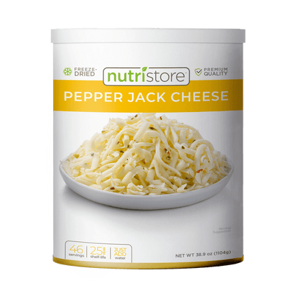 Freeze Dried Shredded Pepper Jack Cheese 38.9 oz #10 - BeReadyFoods.com