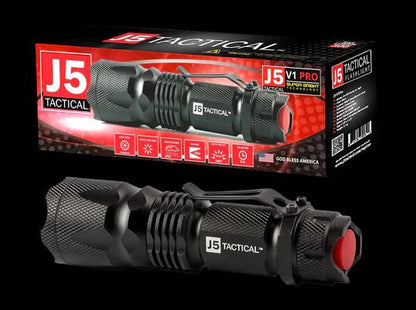 J5 Tactical Flashlight - BLACK - BeReadyFoods.com