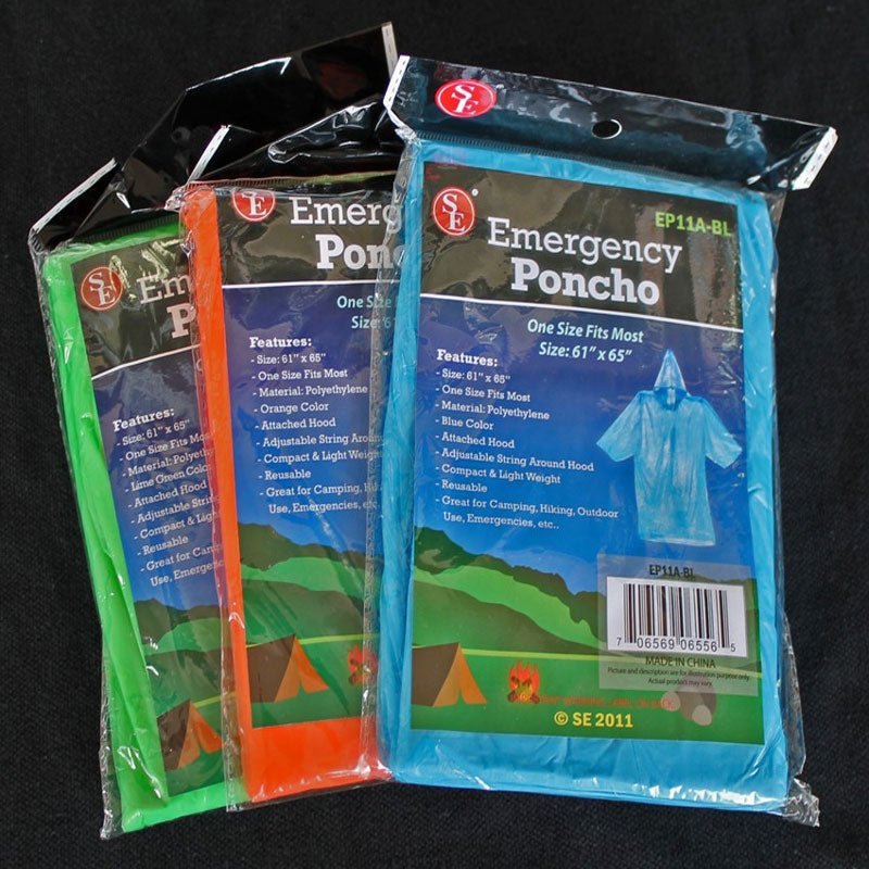 Lightweight Emergency Poncho (One) - BeReadyFoods.com