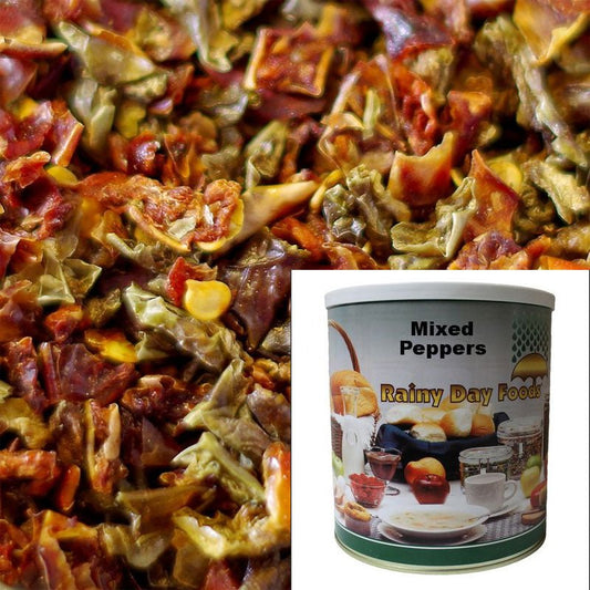 Mixed Red & Green Peppers 20 oz #10 - BeReadyFoods.com