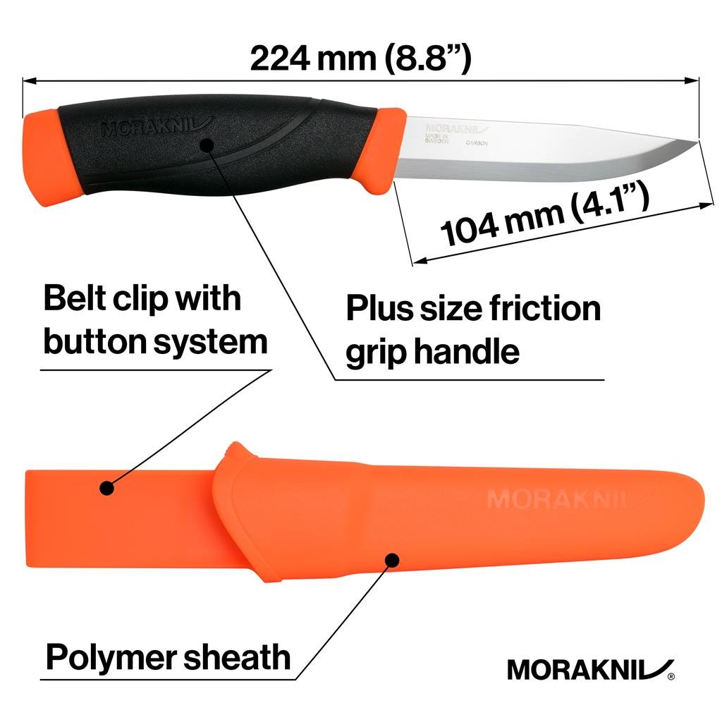 Mora Companion Knife - ORANGE - BeReadyFoods.com