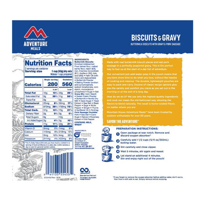 Mountain House Biscuits and Gravy 4.4 oz Pouch - BeReadyFoods.com