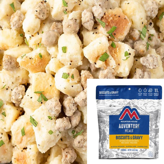 Mountain House Biscuits and Gravy 4.4 oz Pouch - BeReadyFoods.com
