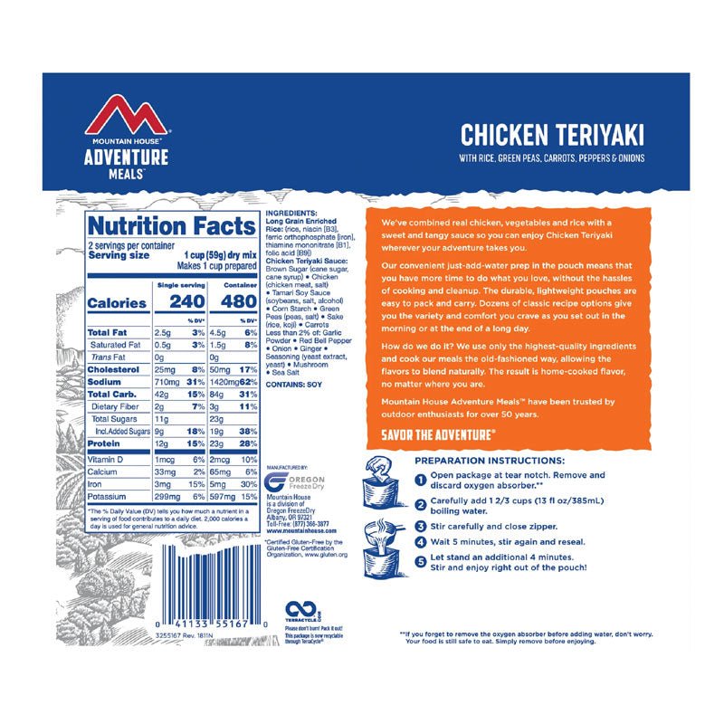 Mountain House Chicken Teriyaki 4.2 oz Pouch - BeReadyFoods.com