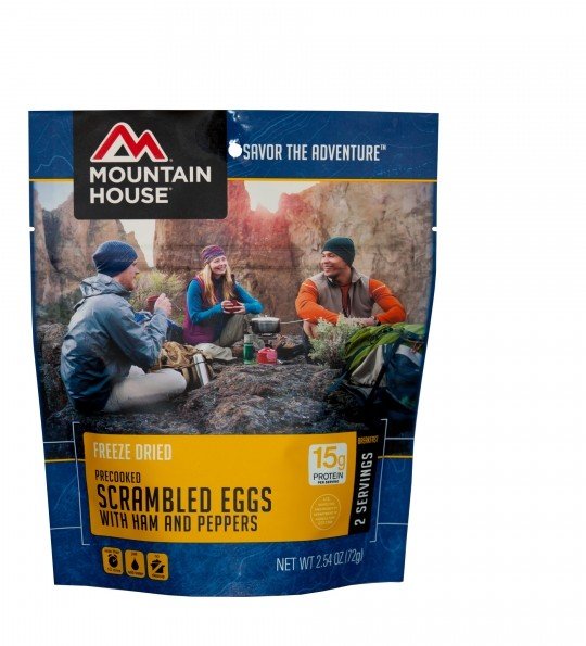 Mountain House Freeze Dried Scrambled Eggs with Ham and Peppers 2.54 oz Pouch - BeReadyFoods.com