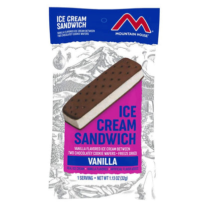 Mountain House Vanilla Ice Cream Sandwich Freeze Dried 1.3 oz Pouch - BeReadyFoods.com