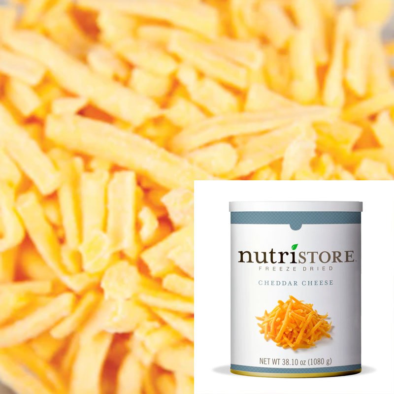 NutriStore Freeze Dried Cheddar Cheese 38.1 oz #10 - BeReadyFoods.com