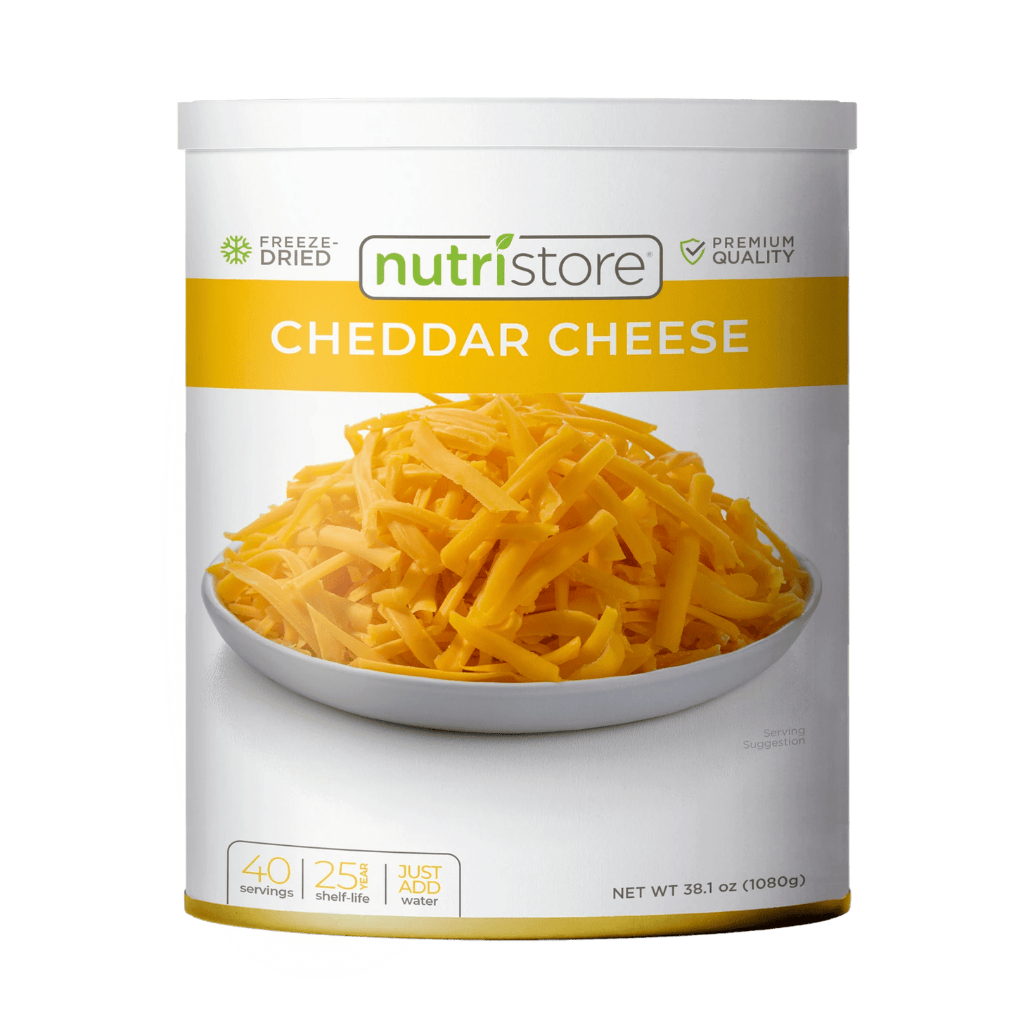 NutriStore Freeze Dried Cheddar Cheese 38.1 oz #10 - BeReadyFoods.com