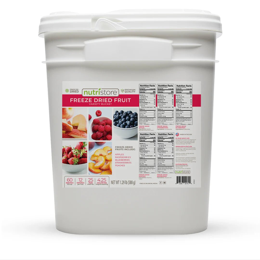 NutriStore Freeze Dried Fruit Variety Bucket - BeReadyFoods.com