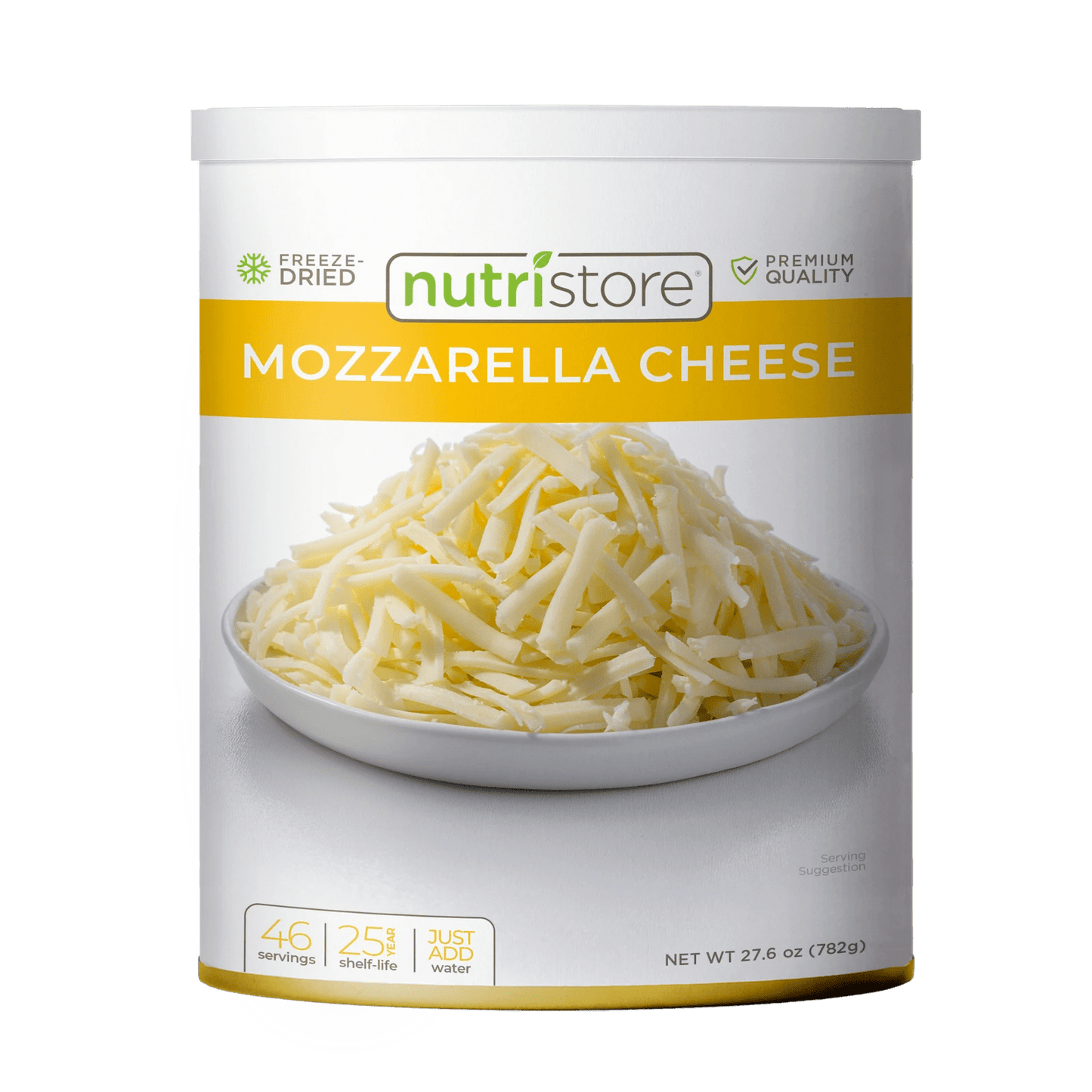 NutriStore Freeze Dried Mozzarella Cheese 27.5 oz #10 - BeReadyFoods.com