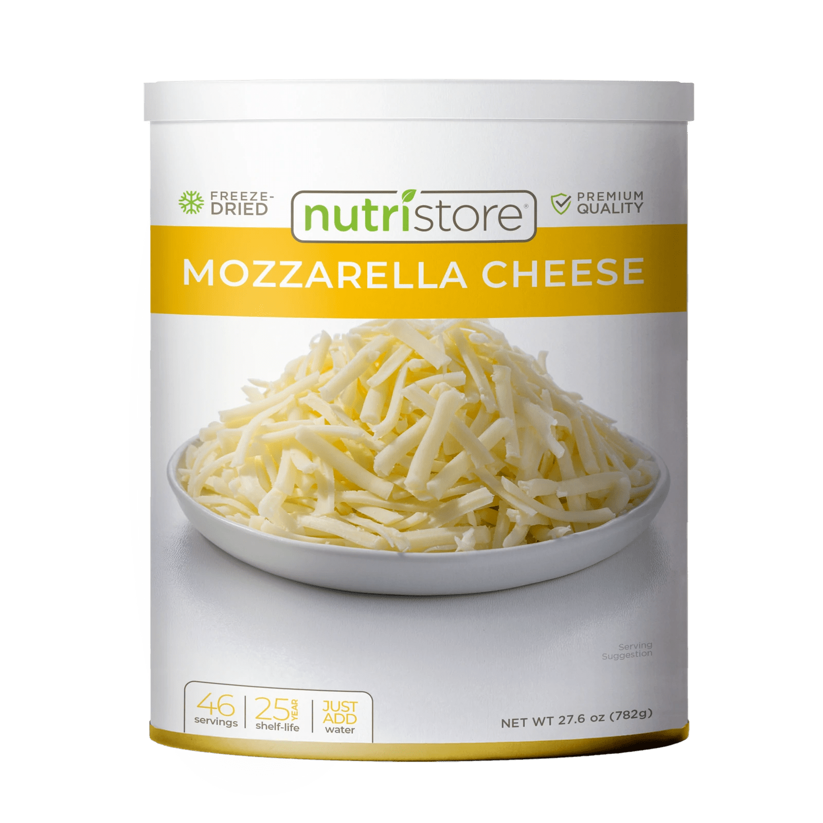 NutriStore Freeze Dried Mozzarella Cheese 27.5 oz #10 - BeReadyFoods.com