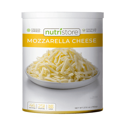 NutriStore Freeze Dried Mozzarella Cheese 27.5 oz #10 - BeReadyFoods.com