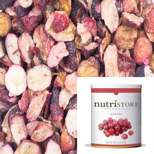 NutriStore Freeze Dried Red Grapes 19.7 oz #10 - BeReadyFoods.com