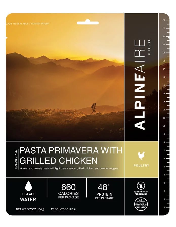Pasta Primavera with Grilled Chicken 5.78 oz Pouch - BeReadyFoods.com