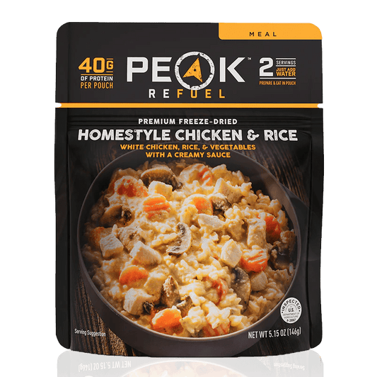 PEAK Freeze Dried Homestyle Chicken & Rice 5.15 oz Pouch - BeReadyFoods.com