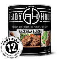 ReadyHour Black Bean Burger #10 - BeReadyFoods.com