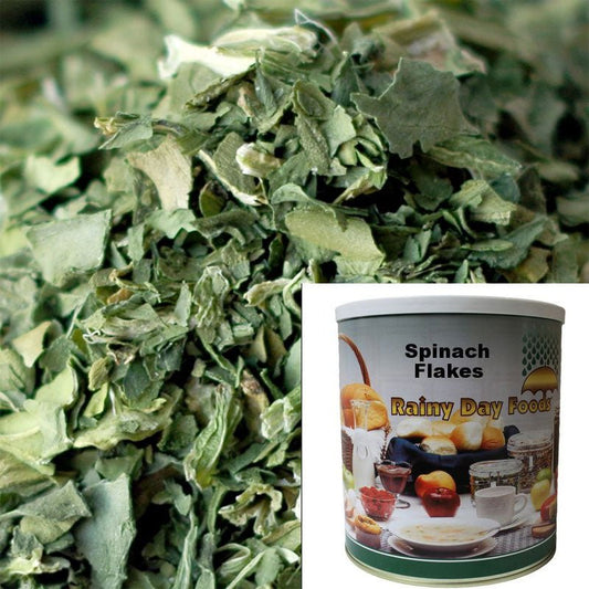 Spinach Flakes 12 oz #10 - BeReadyFoods.com