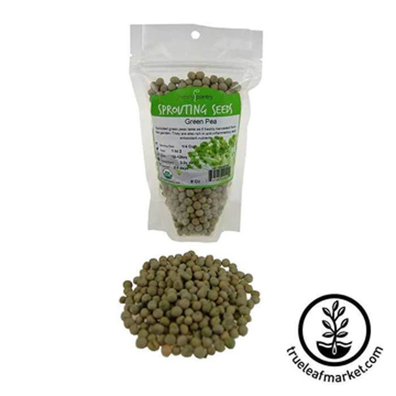 Sprouting Seeds Non-GMO Organic Green Pea 8 oz - BeReadyFoods.com