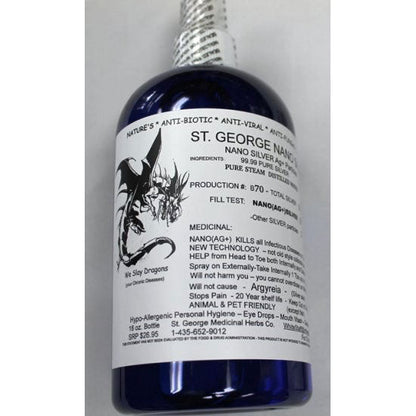 St George Nano Silver (Ag+) Particle Solution 16oz - BeReadyFoods.com