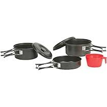 Stansport Black Granite Steel Cook Set / Mess Kit 1 Person Set - BeReadyFoods.com