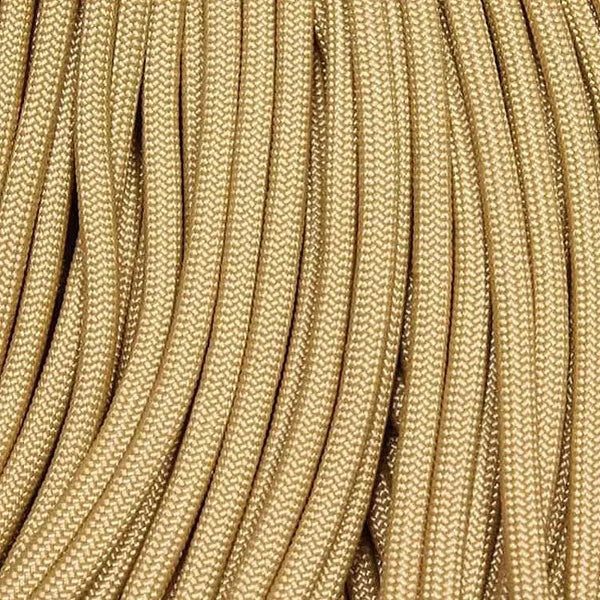 Tan 380 550 Paracord 100 feet Made in USA - BeReadyFoods.com