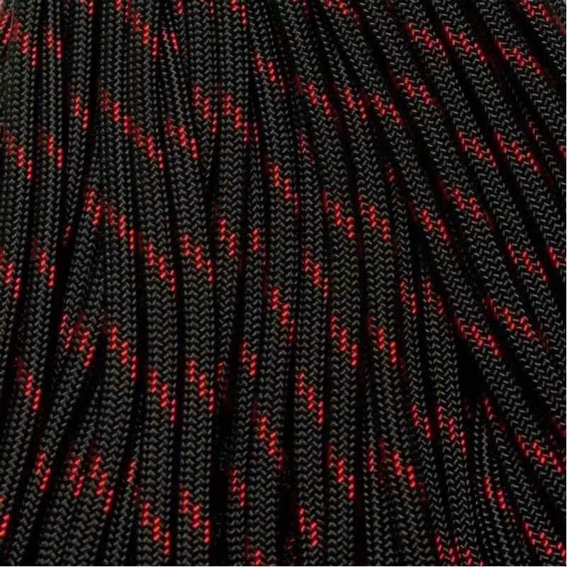 Thin Red Line (Fire Fighters) 550 Paracord 100 feet Made in USA - BeReadyFoods.com