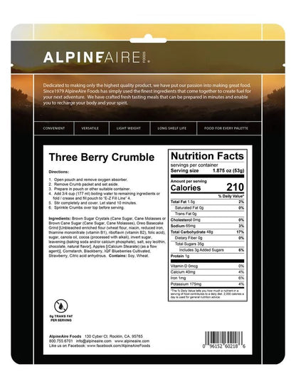 Three Berry Crumble 3.75 oz Pouch - BeReadyFoods.com