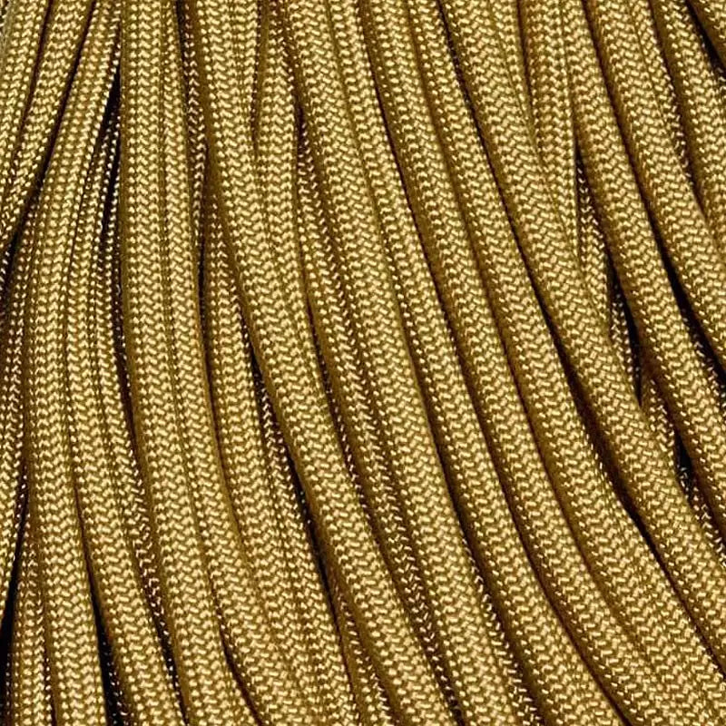 Gold 550 Paracord 100 feet Made in USA BeReadyFoods.com