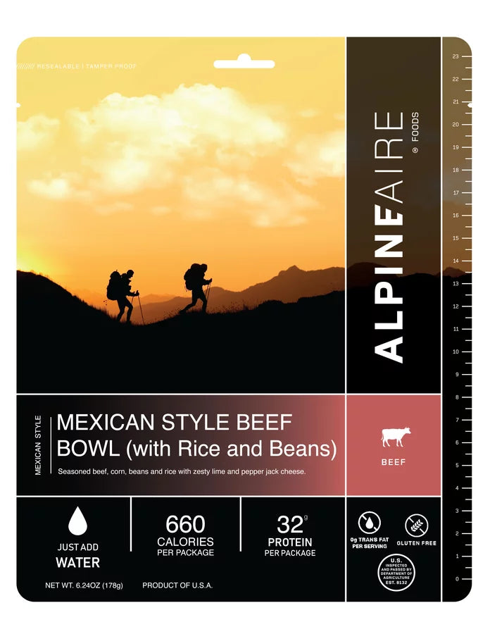 Mexican Style Beef Bowl 6.24 oz Pouch BeReadyFoods.com