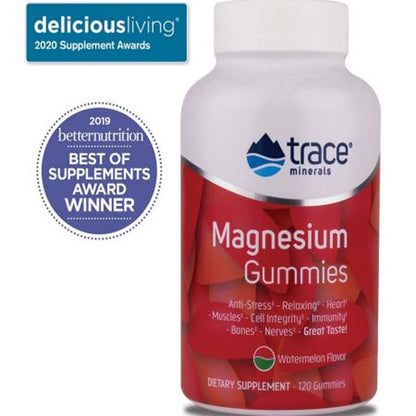 Trace Minerals Magnesium Gummies Watermelon BeReadyFoods.com