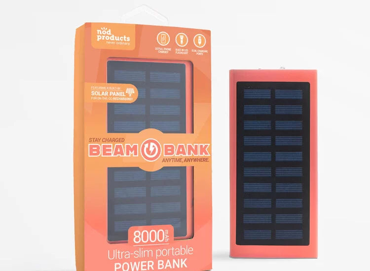 Nod 8000 mAH Power Bank with Solar BeReadyFoods.com